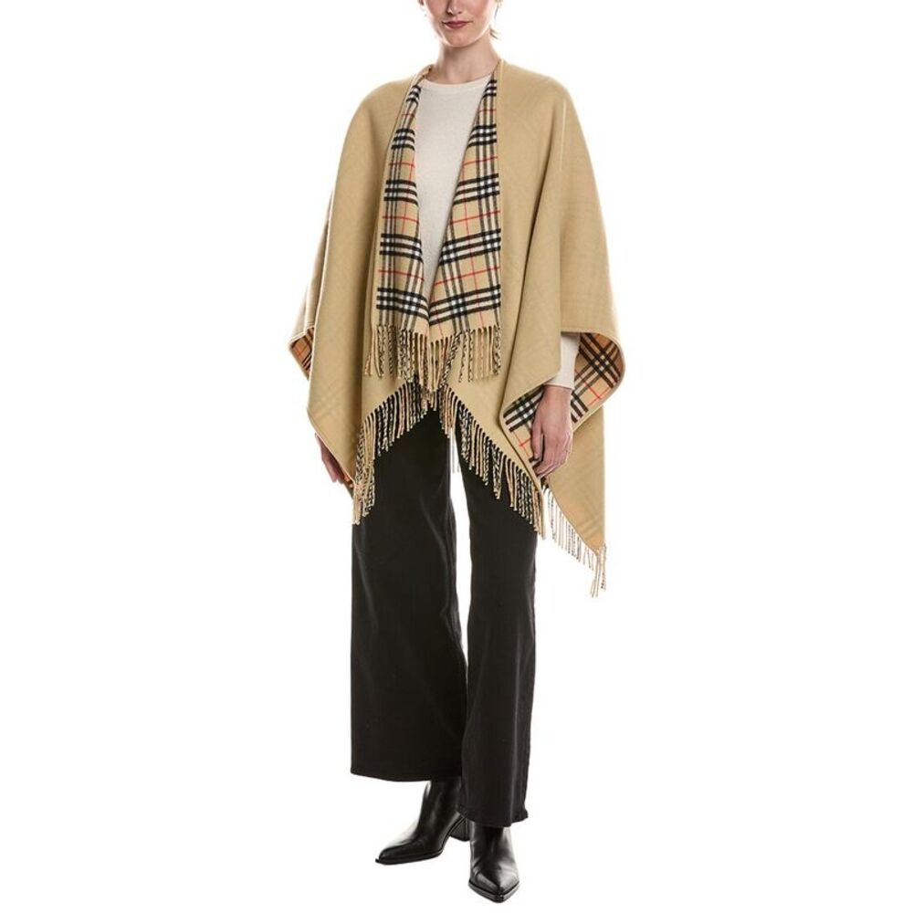 Burberry Reversible Check Wool Cape